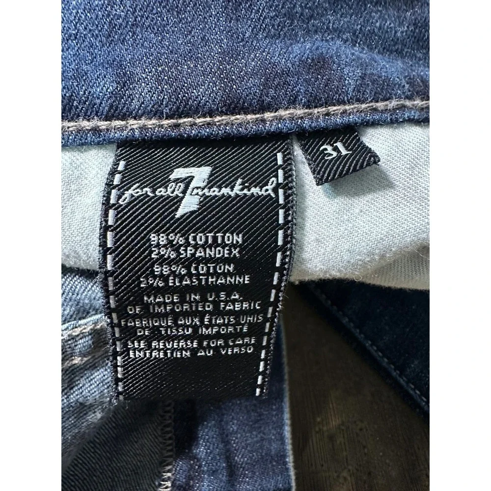 7 For All Mankind Austyn Jeans Mens 31 Blue Relaxed Straight Leg Denim Y2K Vibe